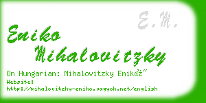 eniko mihalovitzky business card